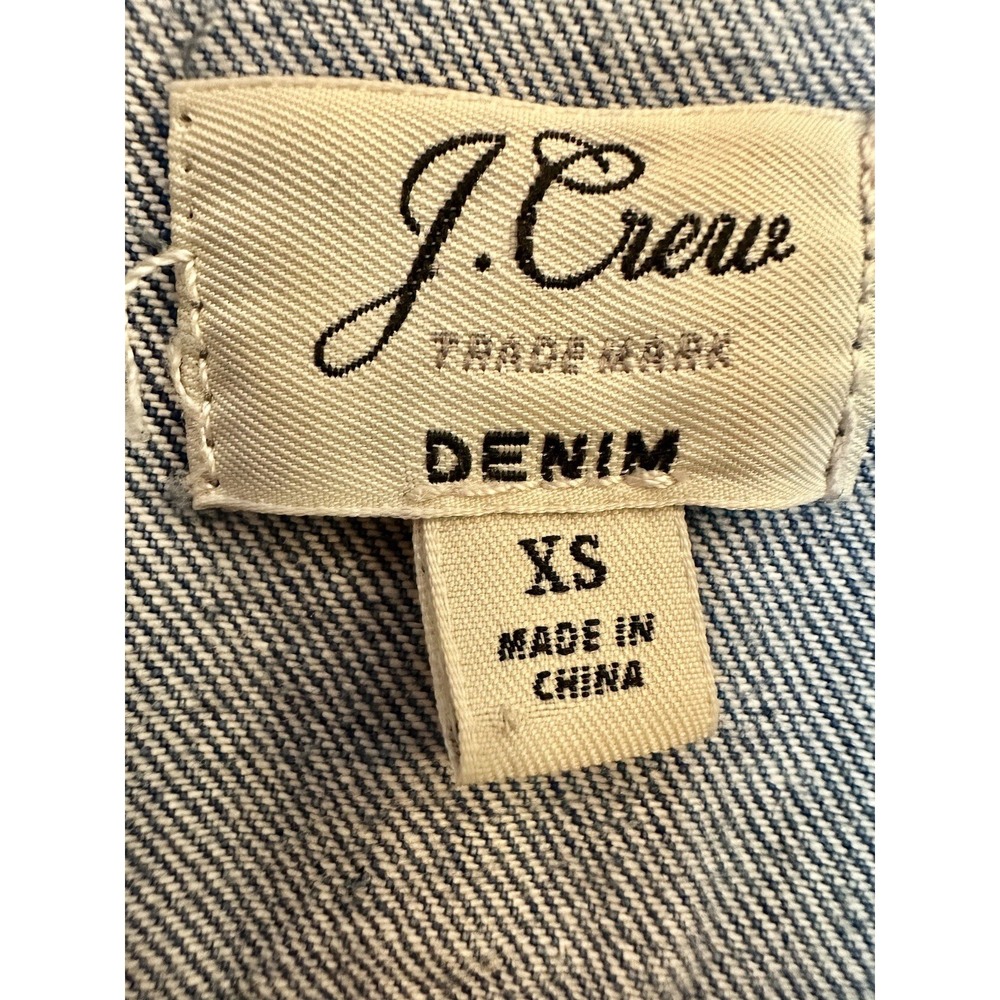 J. Crew Denim Vest XS 90s Y2K Grunge Summer Festival - Picture 7 of 13